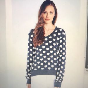 Wildfox Little Hearts V-Neck Beach Sweater
